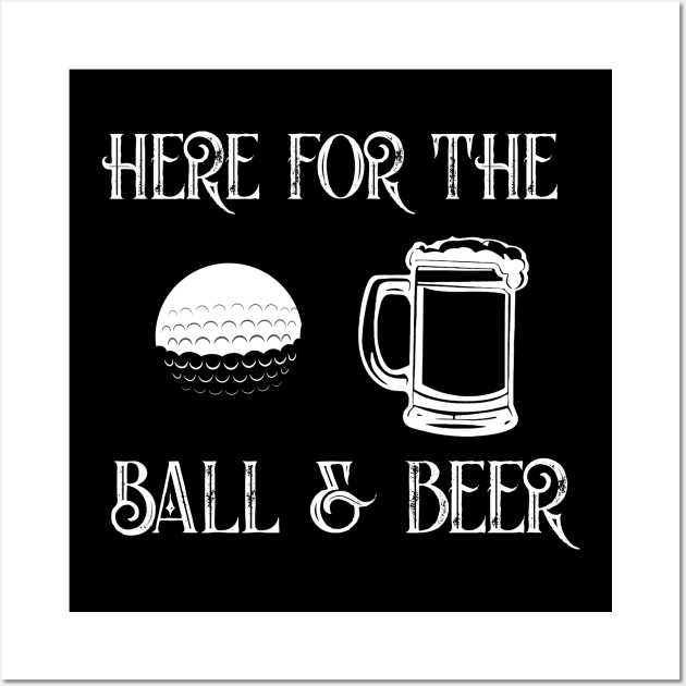 Balls & beer funny golf alley sport drinking Wall Art by MarrinerAlex